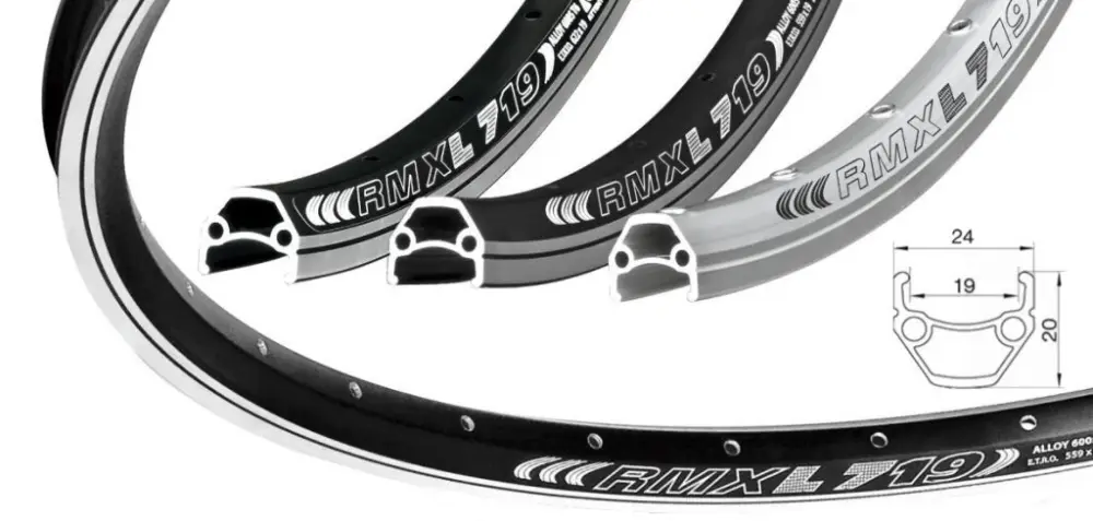 Hit Sezóny ráfek REMERX DRAGON 719 V-brake 622x19 32děr stříbrný