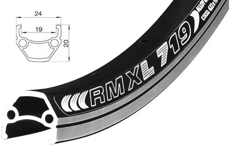 ráfek REMERX DRAGON 719 V-brake 584x19 36děr černý Výprodej